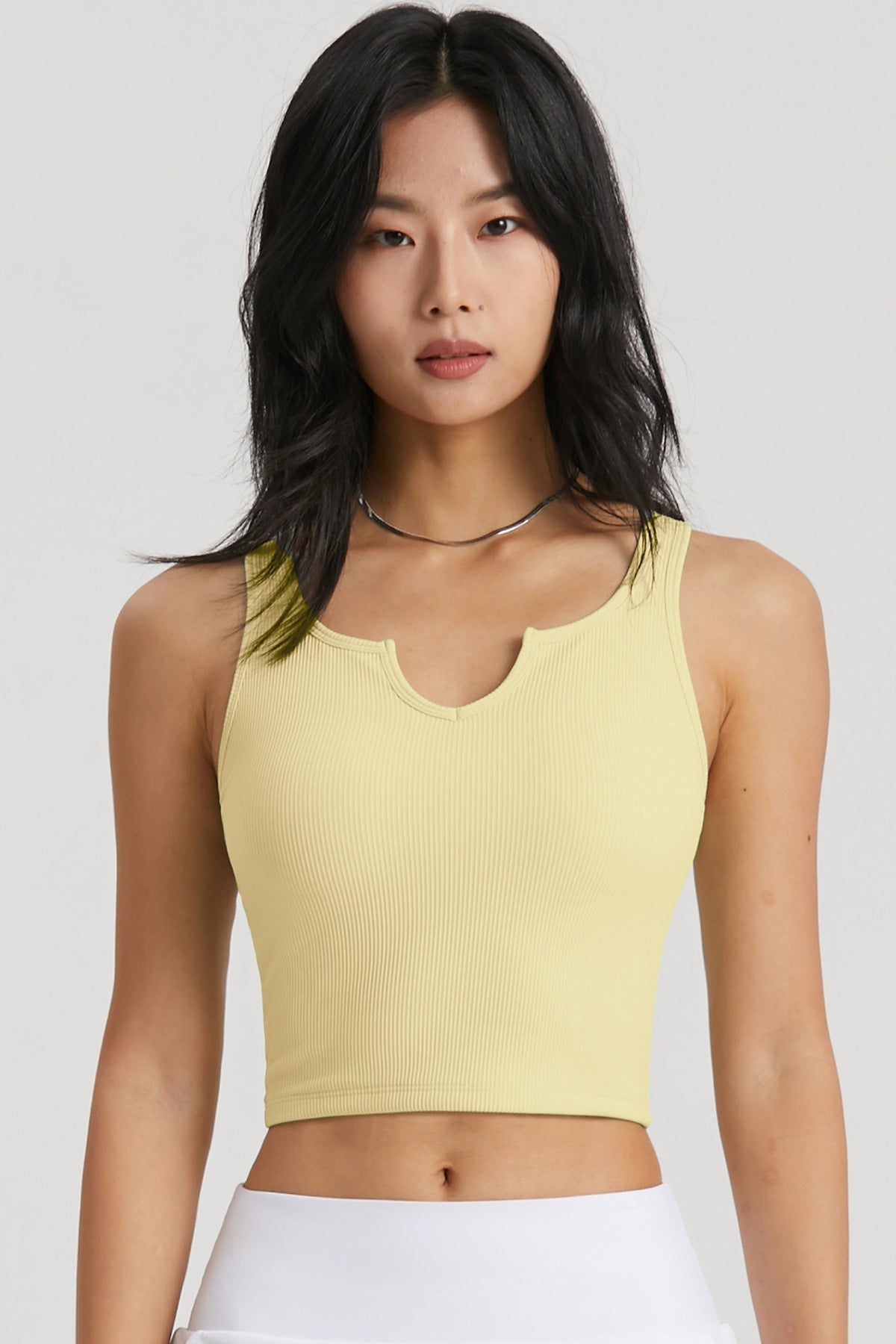 Ease Ribbed V-neck Tank Top