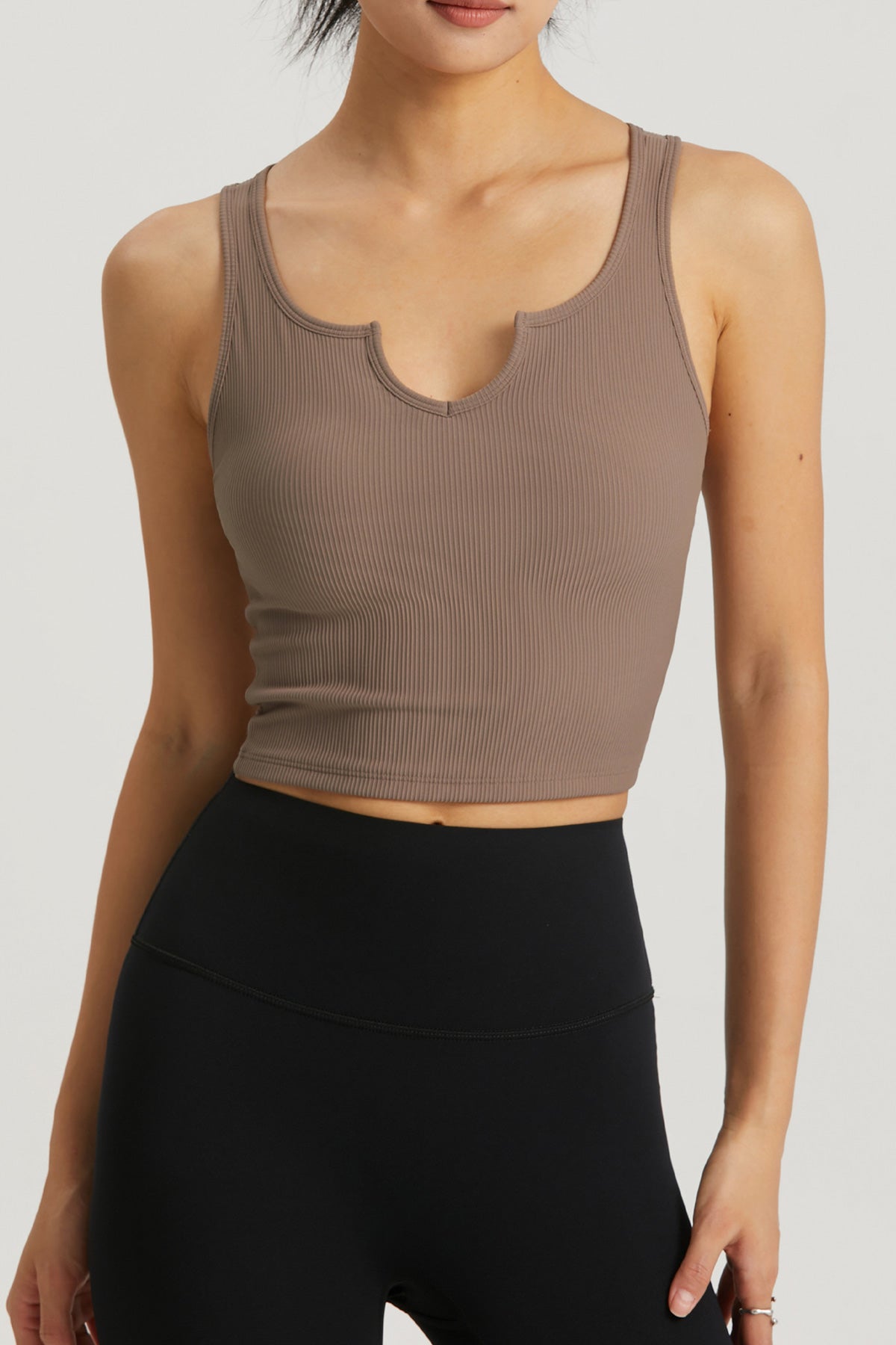Ease Ribbed V-neck Tank Top