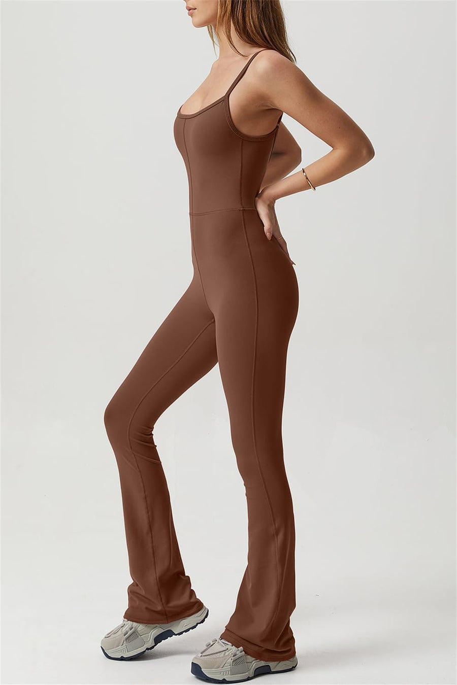 Scoop Neck Spaghetti Strap Jumpsuit  Pollypark