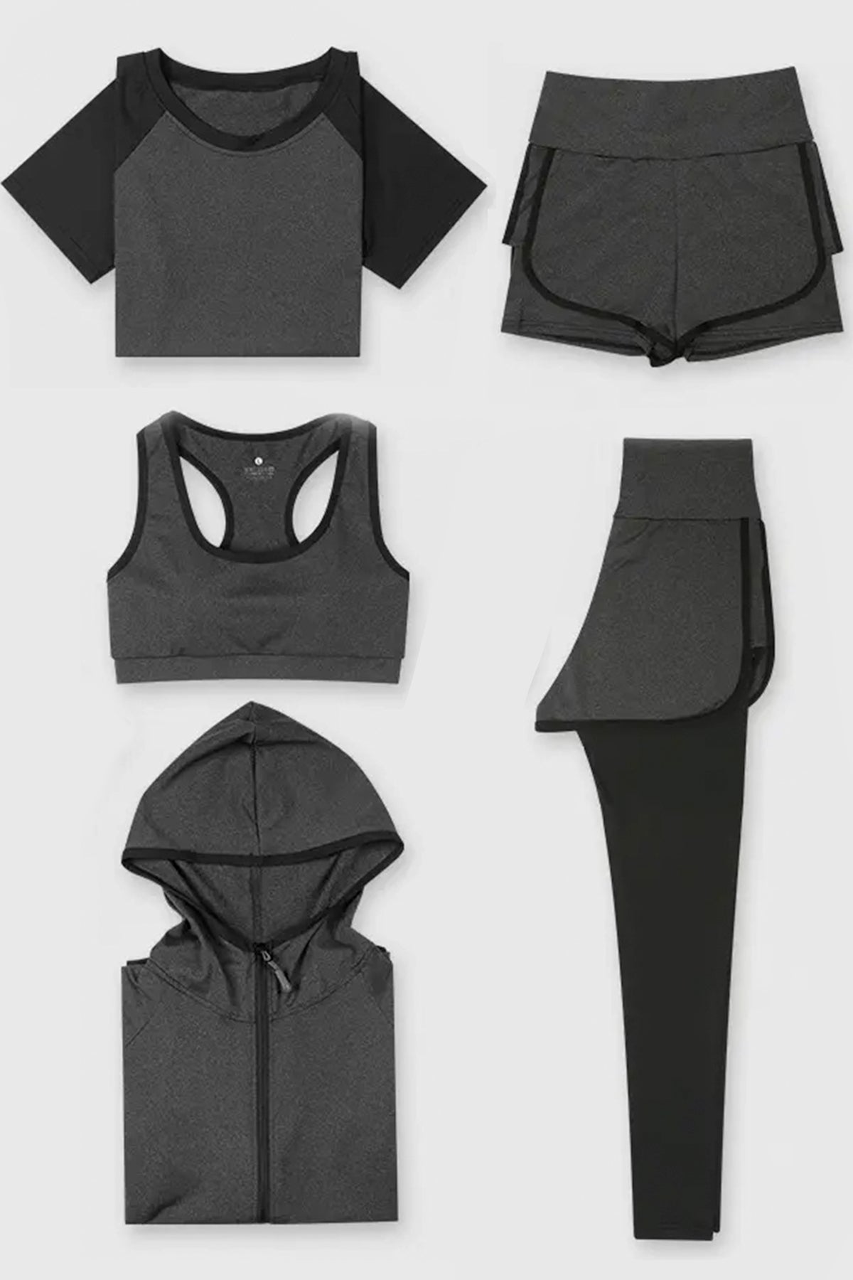 Ladies Core Set Core Quick-Dry 5 Piece Workout Sets – Pollypark