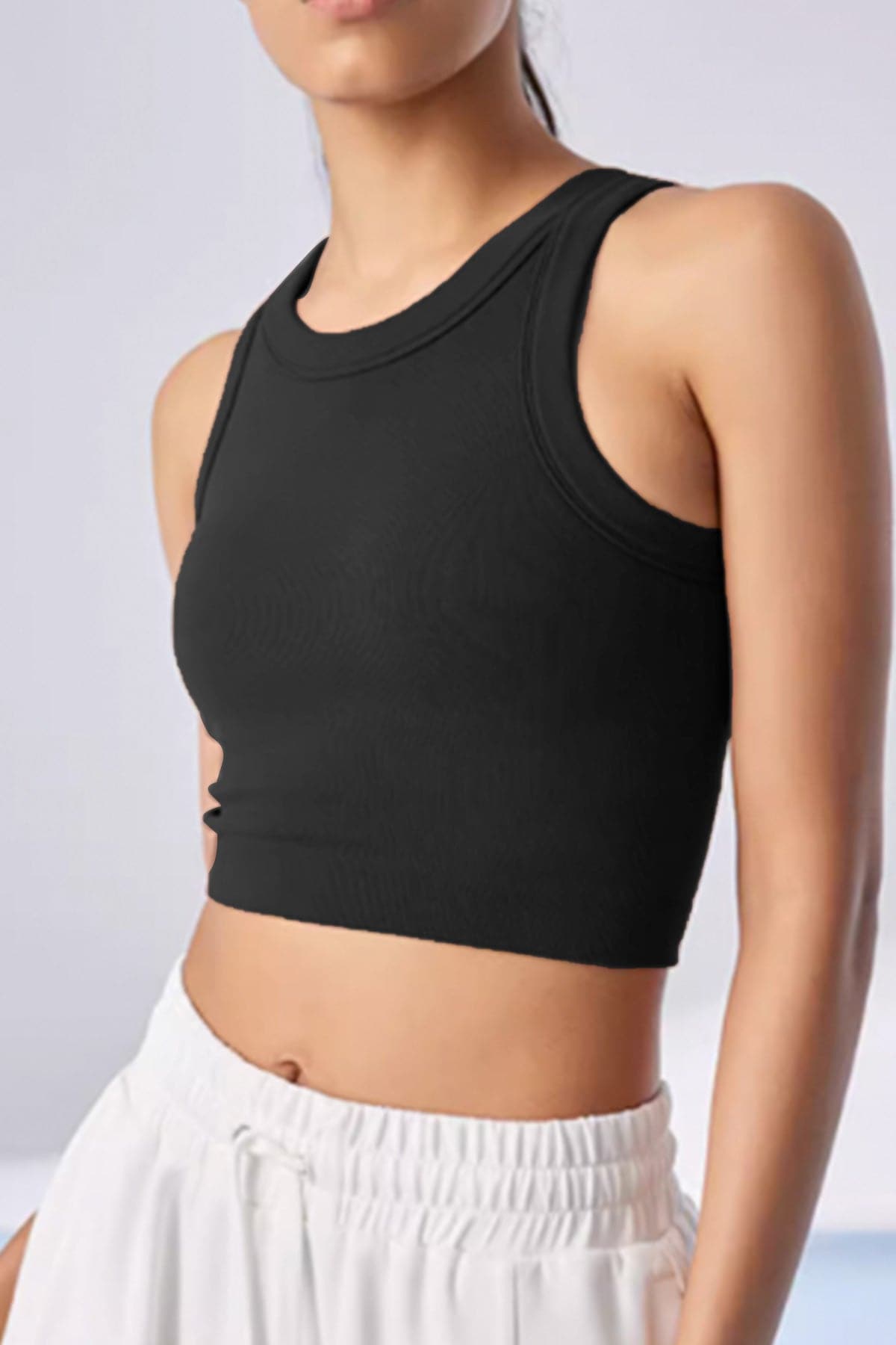 Four-way Stretch Tank Top with Compressive Fabric