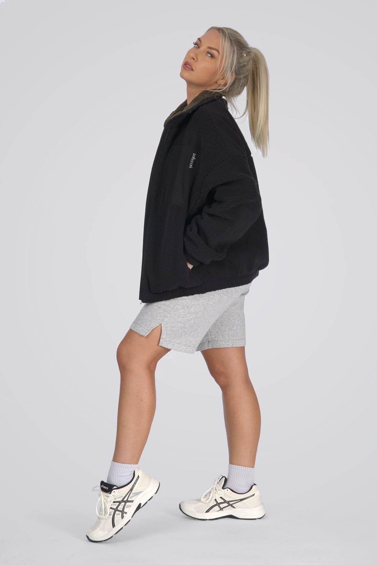 Viva Color Block Sherpa Jacket-Pollypark