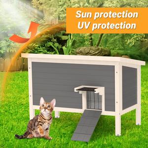 FUHESI Weatherproof Outdoor cat House for Winter Heated cat Houses