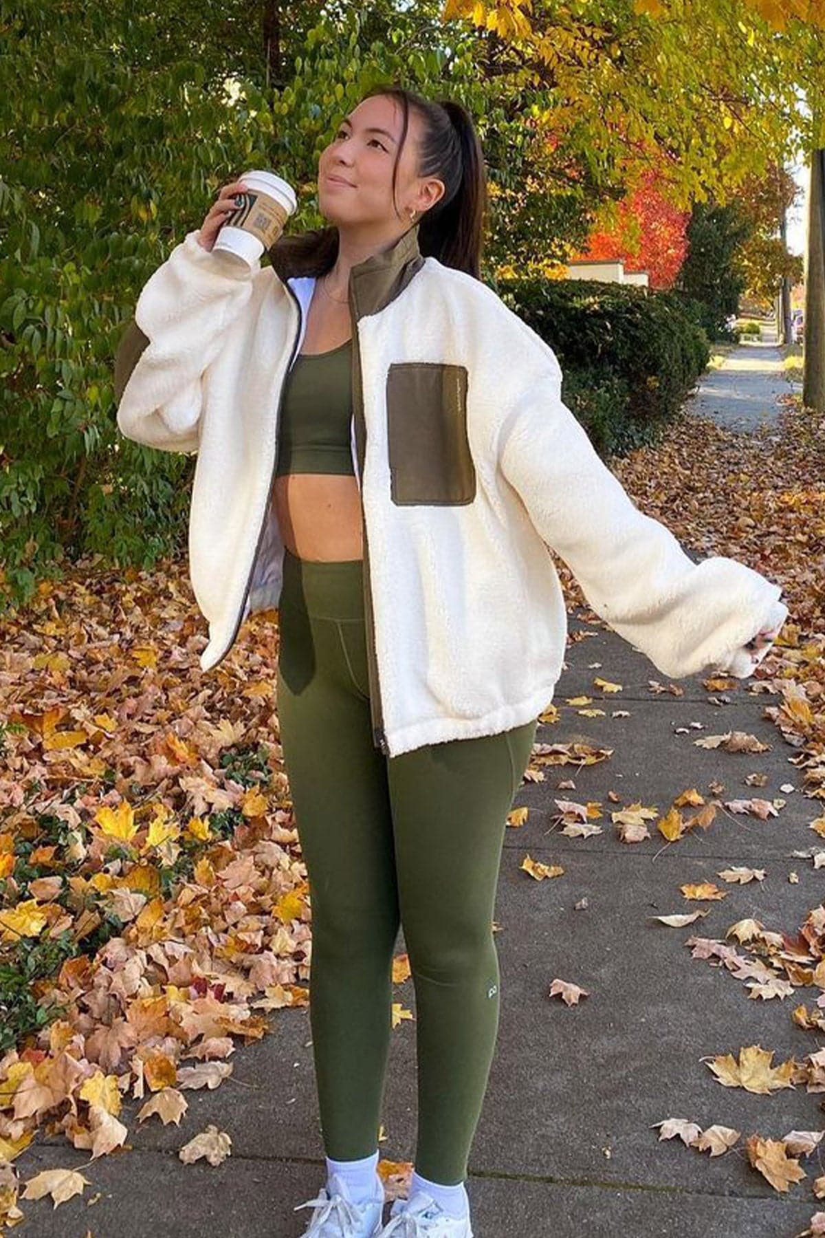 Viva Color Block Sherpa Jacket-Pollypark