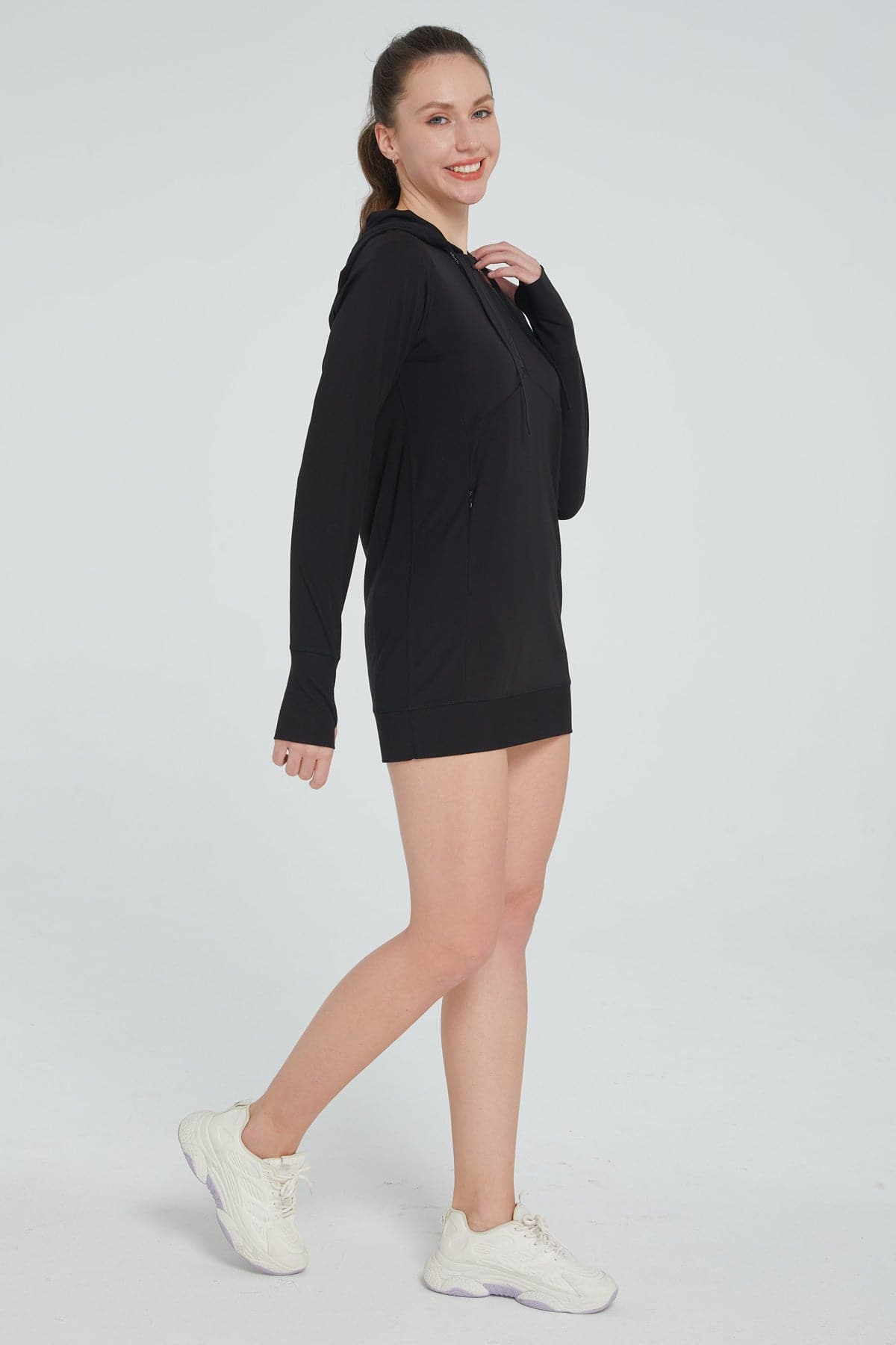 Freeday Chic Hoodie Dress-Pollypark