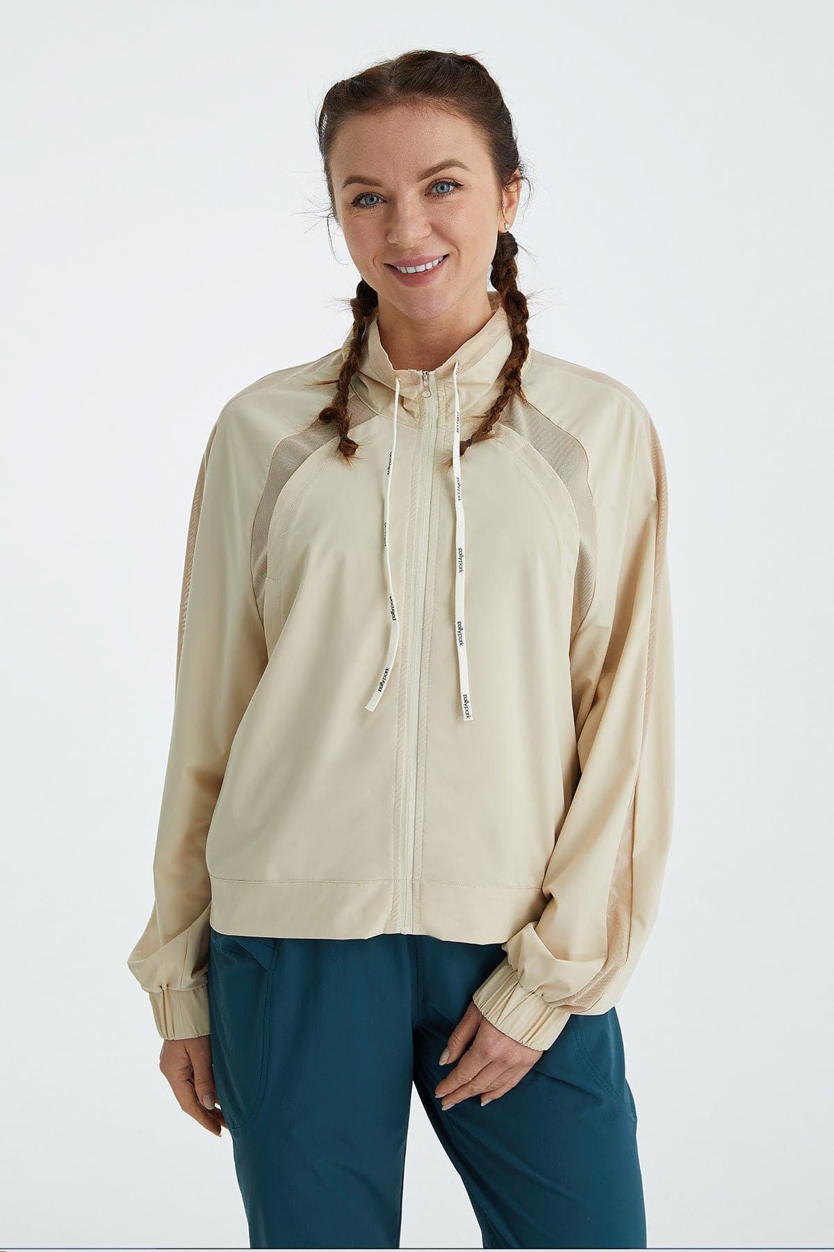 Freeday Mesh Splicing Windbreaker-Pollypark