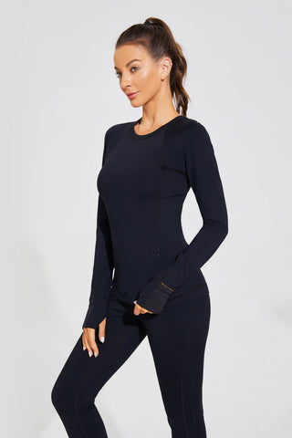 Cotton-like Printed Cuff Long Sleeve-Pollypark