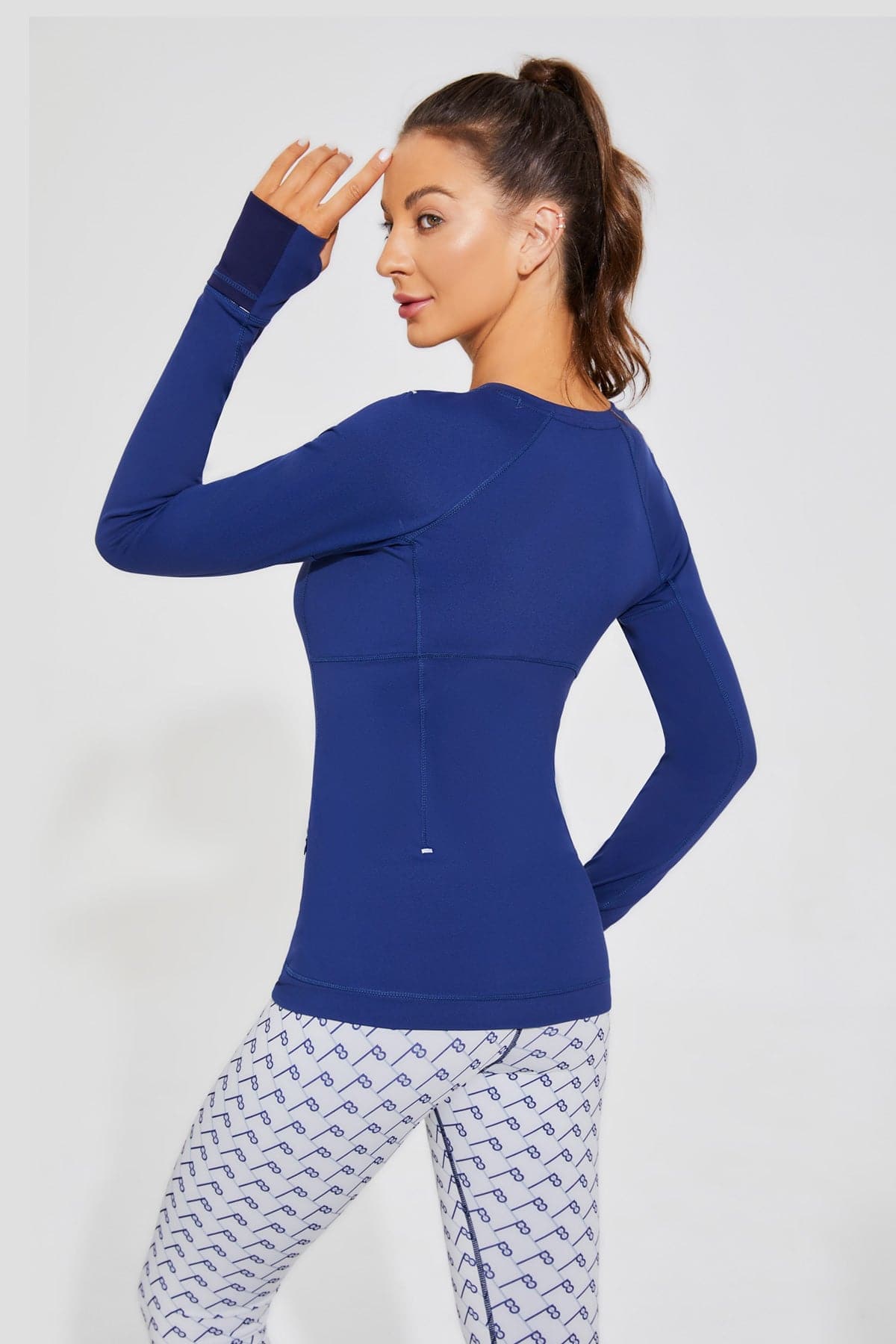 Cotton-like Printed Cuff Long Sleeve-Pollypark