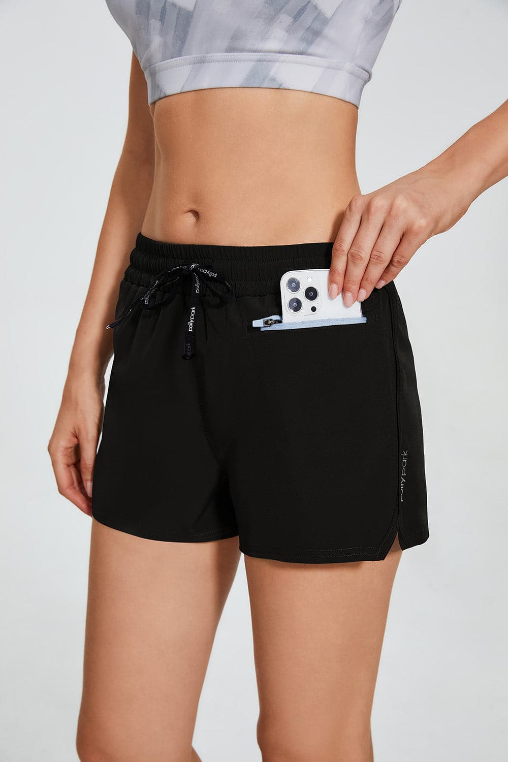 Pollypark new drawstring shorts with zip pocket