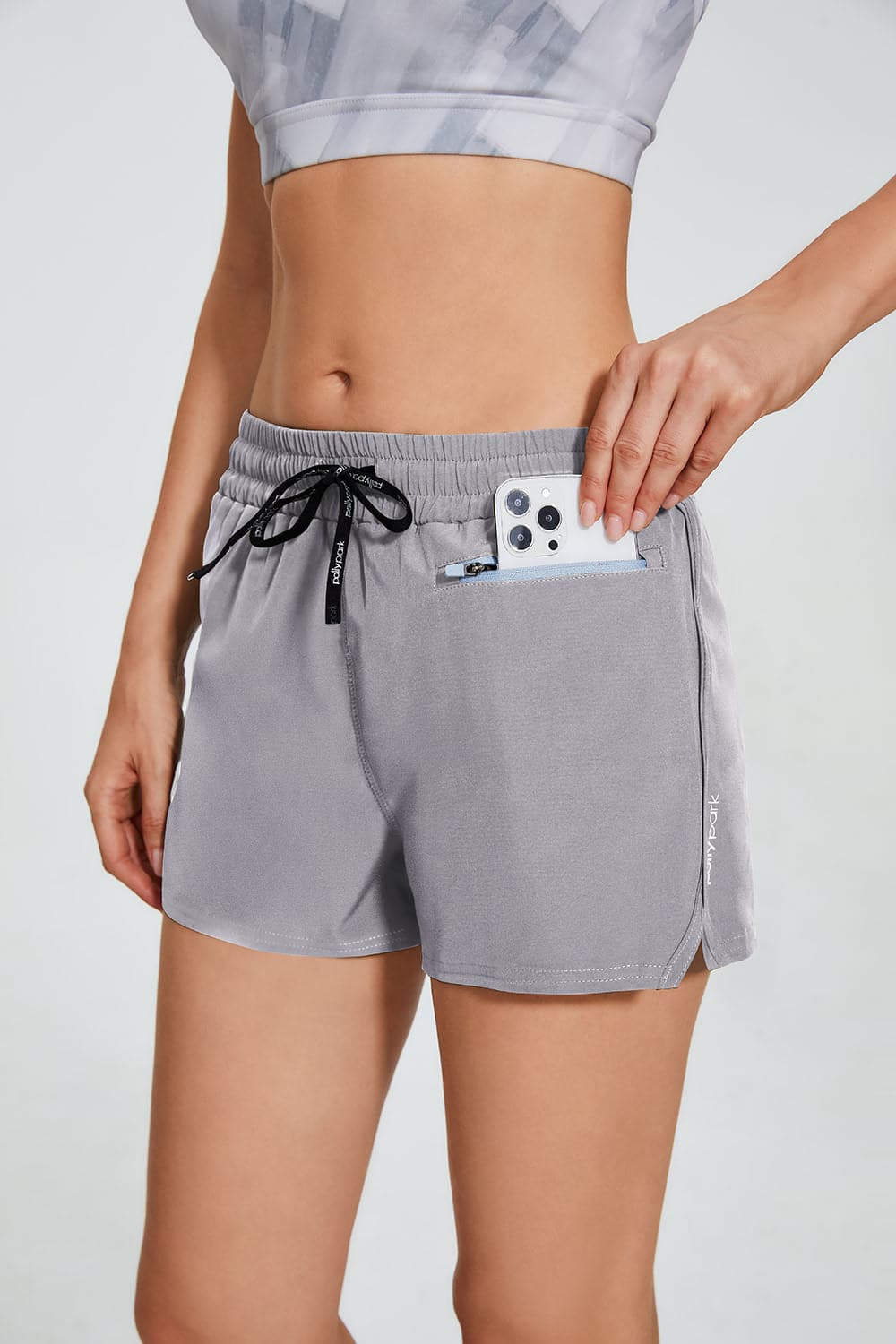 Pollypark new drawstring shorts with zip pocket