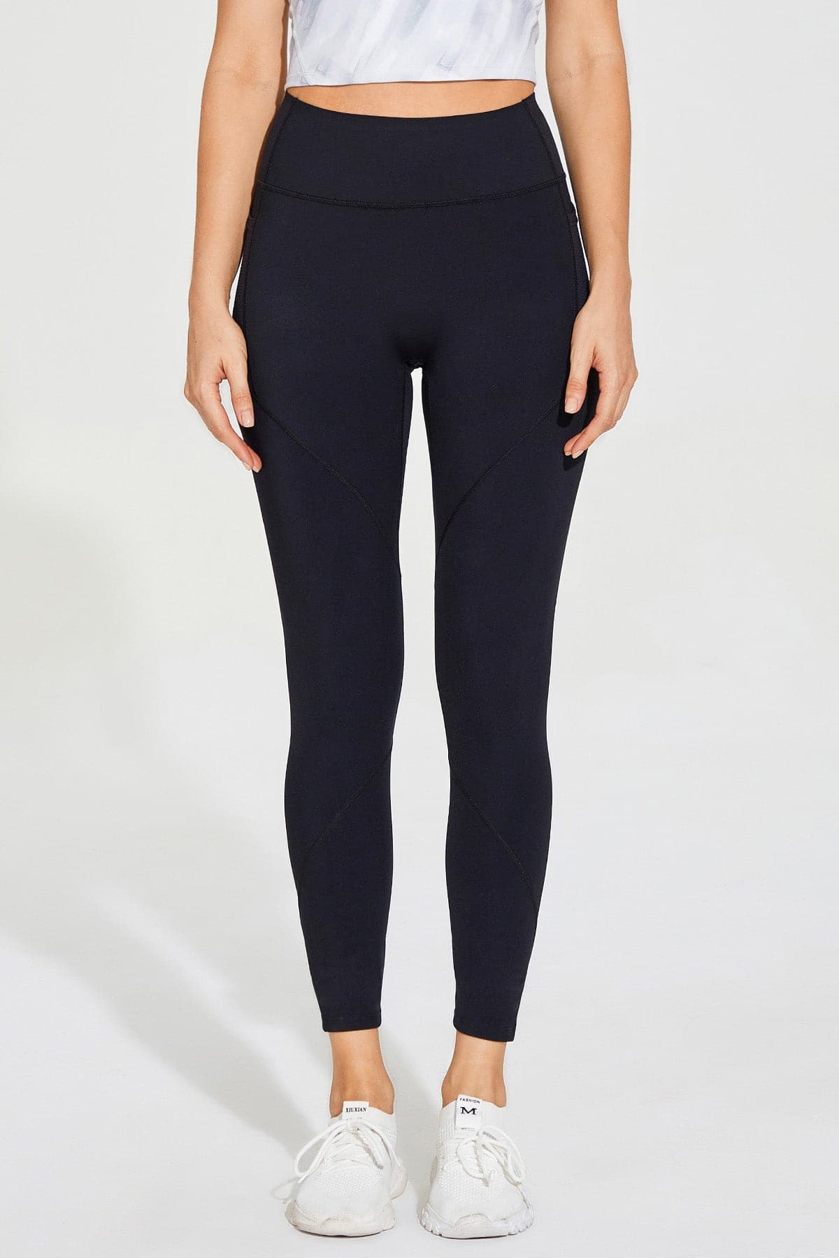 Pollypark ribbed yoga pants with pockets full length