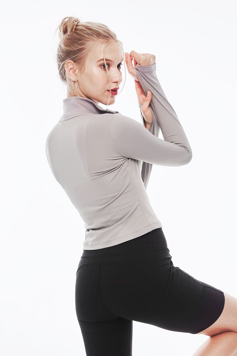 Women's Workout Jacket Zip Up Lightweight Yoga Activewear - W214CJ115OMRS - PollyPark